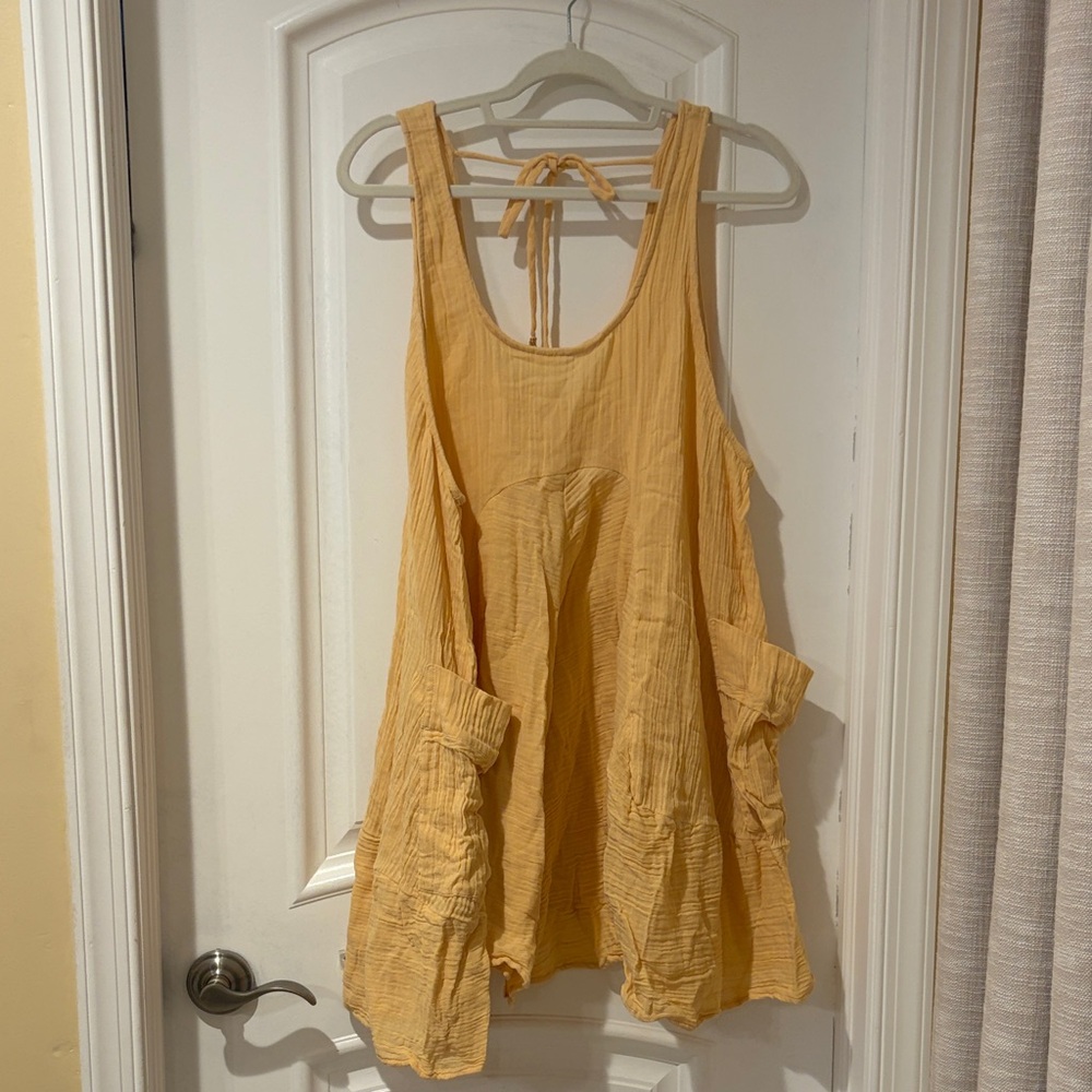 Free People Peach Textured tunic